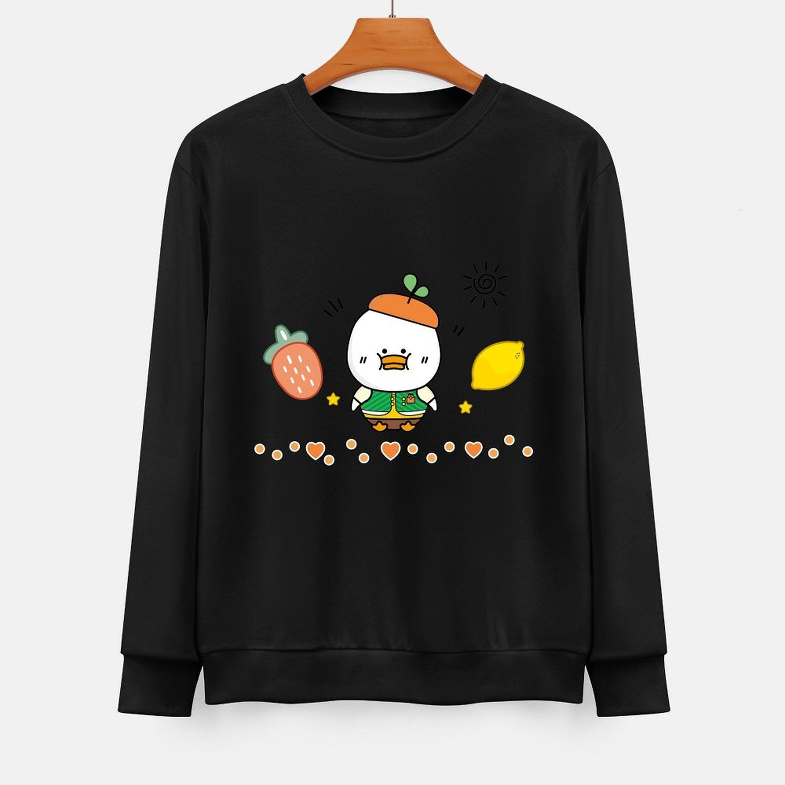 Front Patterned Long Sleeve TopIndoor ComfortFit